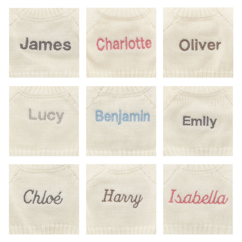 Bashful Cream Bunny with Personalized Cream Jumper