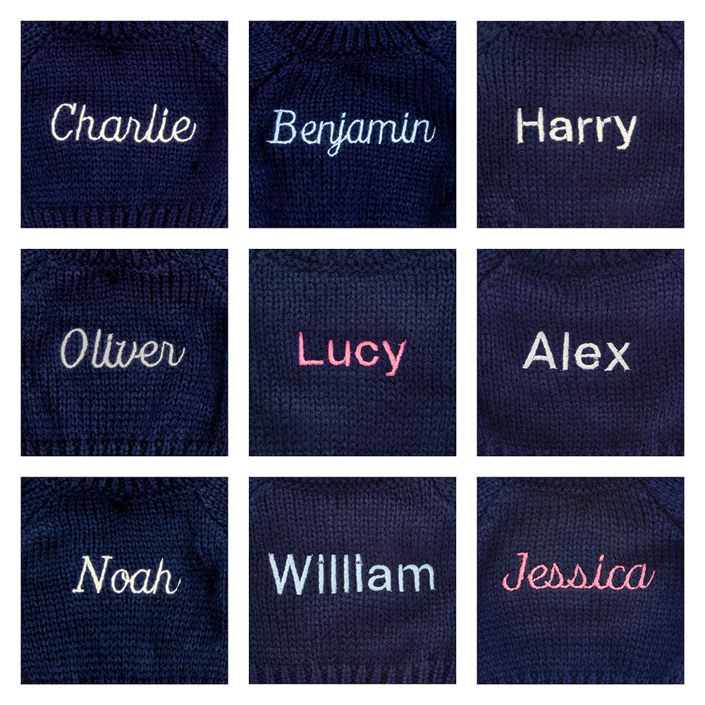 Bashful Monkey with Personalized Navy Jumper