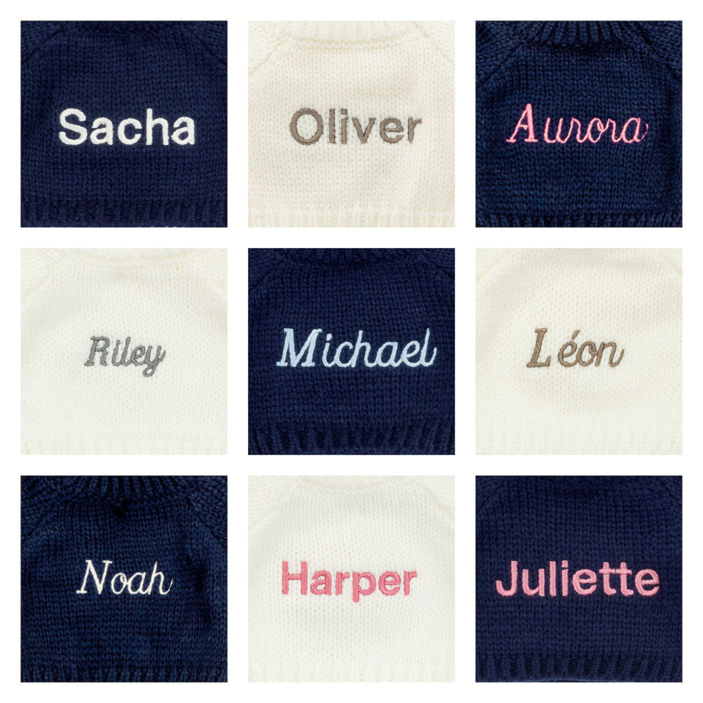 Bashful Luxe Bunny Nimbus with Personalized Navy Jumper
