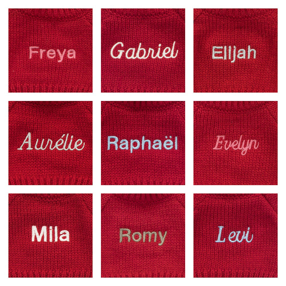 Bashful Pink Bunny with Personalized Red Jumper